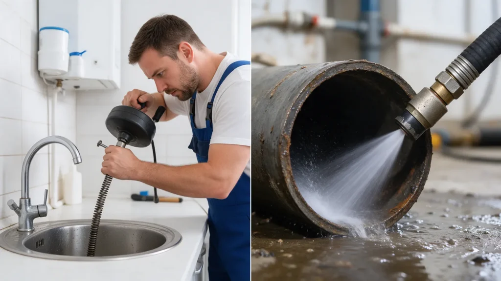 Hydro Jetting vs Drain Snaking in Salisbury, MD: Which One Does Your Drain Need?
